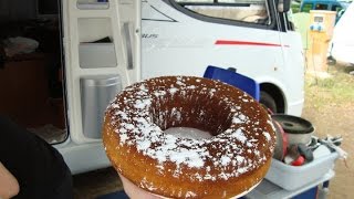 Omnia Campingbackofen  Kuchen backen auf dem Gasherd im Wohnmobil [upl. by Latonia430]