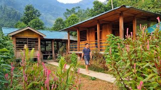 30 days of building life Using tree roots to make tables and chairs  sawing wood for customers [upl. by Kihtrak]