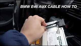 BMW E46 AUX INPUT HOW TO [upl. by Yznel]