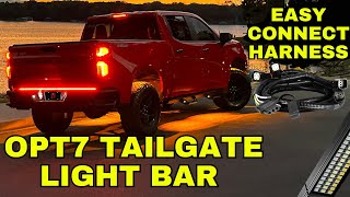 OPT7 Tailgate Light Bar Installation  20192021 Chevy Silverado [upl. by Iccir]