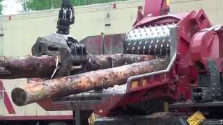 550 HP Wood Shredder at work [upl. by Amees]