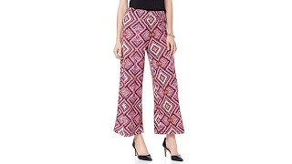 Slinky Brand Printed Cropped Palazzo Pant [upl. by Atkins]