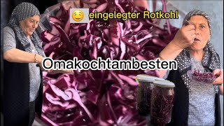 Eingelegter Rotkohl Salat 🥬 Mor Lahana Salata  Vorrat  kışlık  Oma Rezepte lecker einfach gesund [upl. by Allisan]