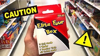 DO NOT BUY THIS  Opening NEW Elite Four Pokemon Cards Boxes AT TARGET STORE [upl. by Ahsain]