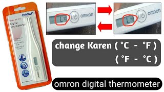 Omron digital thermometer model MC 246 Celsius se Fahrenheit se celsius kaise change Kare ❓°C and °F [upl. by Aleet98]