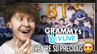 THEYRE SO PRECIOUS BTS VLIVE After the 2022 GRAMMYs  Full Reaction [upl. by Aleetha]