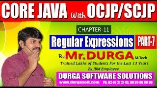 Core Java With OCJPSCJPRegular ExpressionsPart 7 [upl. by Arlana]