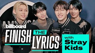 Stray Kids Play ‘Finish The Lyrics’  Billboard [upl. by Marwin19]