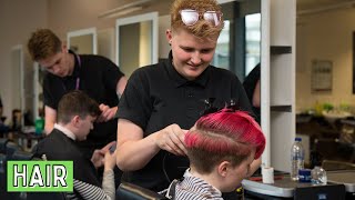 Studying Hairdressing and Barbering at East Sussex College Hastings [upl. by Einre334]