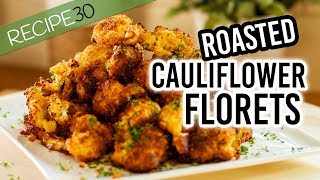 Roasted cauliflower Florets with Parmesan and Smoked Paprika [upl. by Hooper931]