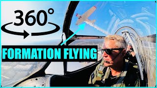 360° Pilot View  Formation Flying in WW2 Warbird [upl. by Annhoj]