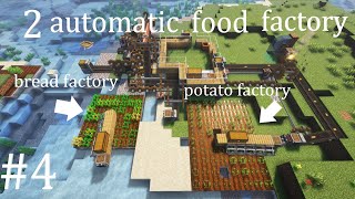 How to build two automatic food factories in survival mode ！（create mod survival）（minecraft） [upl. by Braca]