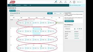 Viewing Your Calendar on ADP Workforce Now [upl. by Baron]