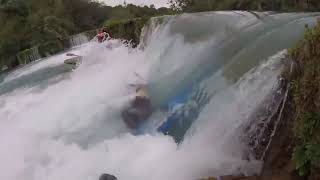 KAYAKER GETS STUCK IN WATERFALL [upl. by Baalman574]