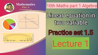 Mathematics  10th classpart 1AlgebraLinear equation in two variable  Practice set 15 Market [upl. by Plunkett]