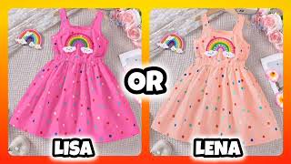 Lisa or Lena 😚💕 Beautiful Dress amp Other Things 🤍🥰 [upl. by Twitt]