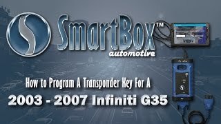 How to Program a Transponder Key to a 2003  2007 Infiniti G35 [upl. by Eiduam244]