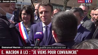 E Macron sur les terres de M Le Pen  quotje viens pour convaincrequot [upl. by Eidnew477]