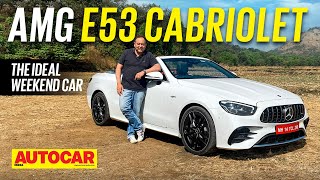 2023 MercedesAMG E 53 Cabriolet review  The Merc with unlimited headroom  Autocar India [upl. by Aerdnaz591]