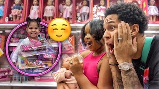 Buying EVERYTHING Our DAUGHTER Touches in 1 MINUTE [upl. by Sugden385]