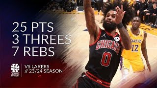 Coby White 25 pts 3 threes 7 rebs vs Lakers 2324 season [upl. by Areht]