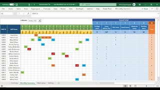 Annual Leave Tracker with DailyMonthly View in Excel [upl. by Pooh]