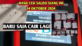 HASIL CEK SALDO SIANG INI 14 OKTOBER 2024 BARU SAJA CAIR LAGI [upl. by Mmada]