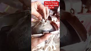 How to Change Head Light Bulb Cd 70 🤩  shorts headlightbulbs saadautos [upl. by Assennev]