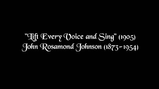 Lift Every Voice and Sing John Rosamond Johnson [upl. by Loni]