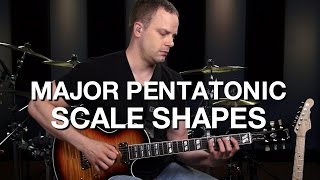 Major Pentatonic Guitar Shapes  Lead Guitar Lesson 11 [upl. by Dirgis]