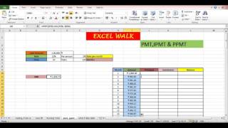 PMT PPMT IPMT in Excel  Asha Chawla [upl. by Ahsihat434]