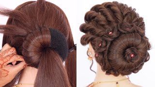 brilliant bun hairstyle for bridal  hairstyle for women [upl. by Mauer]