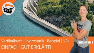 Vertikalkraft  berechnen  Rechteckige Fläche  Hydrostatik  Einfach sehr gut erklärt  13 [upl. by Bal]