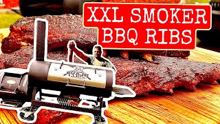 BBQ SPARERIBS im XXL SMOKER perfekt GRILLEN  Klaus grillt [upl. by Sutton]