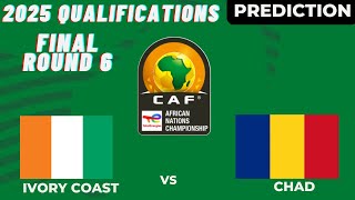 Ivory Coast vs Chad CAF Africa Nations Cup 2025 Qualifiers Match Preview Prediction [upl. by Sivolc]