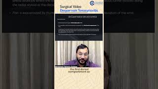 A small overview of the Surgical Video Dequervain Tenosynovitis by Dr Faheem Kotekar [upl. by Nnairda]