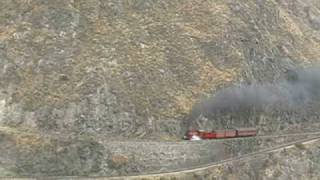 Steam Train on the Devils Nose Switchback Ecuador [upl. by Ahsaz300]