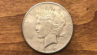 1922 S peace dollar value [upl. by Atwahs375]