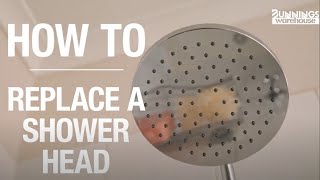 How To Replace A Shower Head  Bunnings Warehouse [upl. by Neelyak]