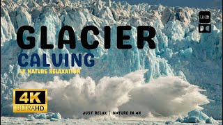 The Epic 4K Glacier Calving Video meltingglacier compilation [upl. by Tami]