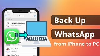 2 Ways How to Backup WhatsApp from iPhone to PC 2023 [upl. by Mosera]