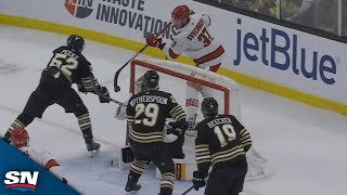 Andrei Svechnikov Tucks Home Slick Michigan Goal vs Bruins [upl. by Atsirt]