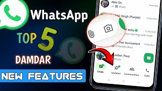 WhatsApp Top 5 Features  WhatsApp Upcoming Features  WhatsApp New Update  WhatsApp Status Feature [upl. by Dachia124]