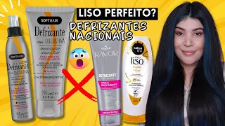 🔥 LISO PERFEITO Comparei Defrizantes Nacionais com o DEFRIZANTE COM QUERATINA DA SOFTHAIR [upl. by Derby]