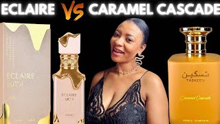 Lattafa ECLAIRE Vrs Paris Corner CARAMEL CASCADE Are These Two Arabian Perfumes The Same Dupes [upl. by Fillian]