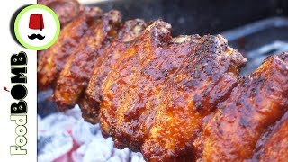 95 Kippenvleugels met BBQ Rub en BBQ Saus  Foodbomb [upl. by Ruscio]