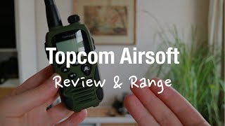 Topcom Twintalker 9500  Airsoft Walkie Talkies Review and Range Test [upl. by Olinde849]