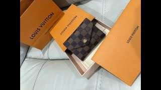 🎁 LV Victorine N41659 Wallet Unboxing ♥️ [upl. by Ssitnerp]