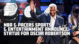 NBA and Pacers Sports amp Entertainment Announce Statue Honoring Hall of Famer Oscar Robertson [upl. by Odlanyer]