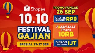 Shopee 1010 Festival Gajian  Promo Puncak 25 September [upl. by Adniram]